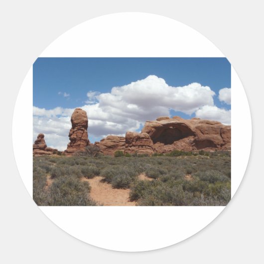 Moab Utah Arch Ronde Sticker (Voorkant)