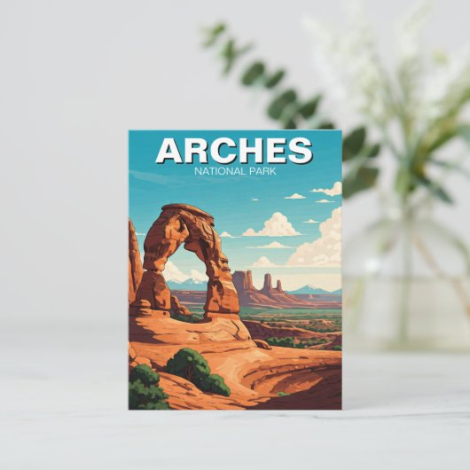 Moab Utah Arches Nationaal Park Delicate Arch Briefkaart (Staand voorkant)