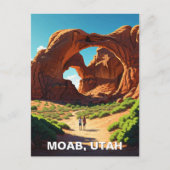 Moab Utah Arches Nationaal Park Dubbele boog Briefkaart (Voorkant)