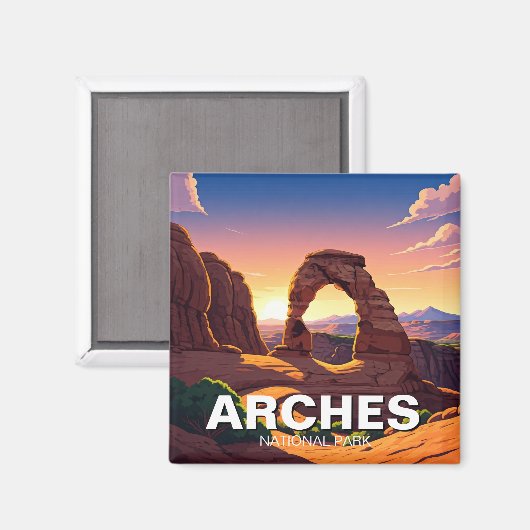Moab Utah Arches Nationaal Park Magneet (Voorkant / Achterkant)