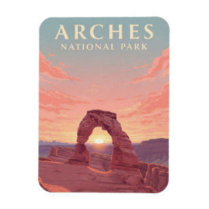 Moab Utah Arches National Park bij zonsondergang Magneet
