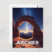 Moab Utah Arches National Park Melkweg Briefkaart (Voorkant / Achterkant)