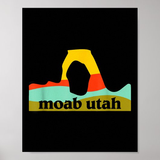 Moab utah arches national park minimalistisch embl poster (Voorkant)