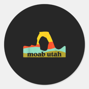 Moab utah arches national park minimalistisch embl ronde sticker