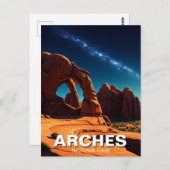 Moab Utah Arches National Park sterren Briefkaart (Voorkant / Achterkant)