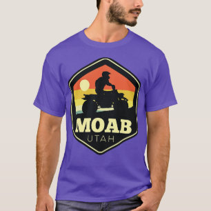 Moab Utah ATV Vintage Sunset Zeshoek T-shirt