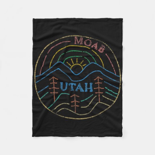 Moab Utah Beehive State National Parks Mighty 5 Fleece Deken (Voorkant)