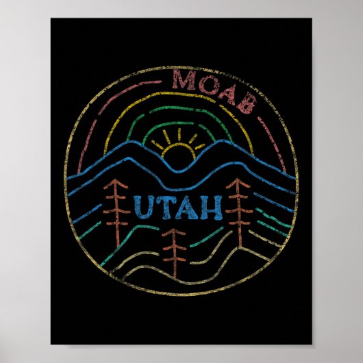 Moab Utah Beehive State National Parks Mighty 5 Poster (Voorkant)