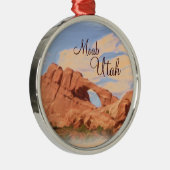 Moab Utah boogsteen schilderachtig siersteen Metalen Ornament (Rechts)