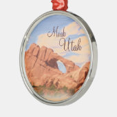 Moab Utah boogsteen schilderachtig siersteen Metalen Ornament (Links)