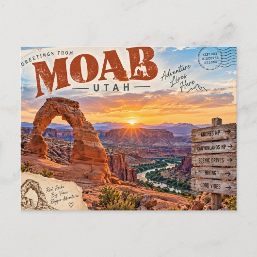 Moab, Utah Briefkaart (Voorkant)