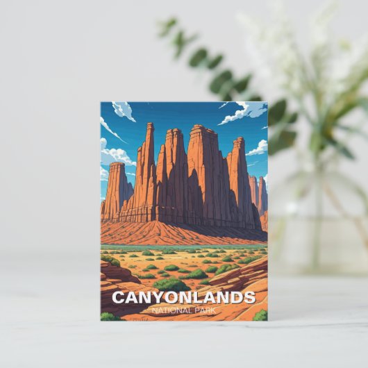Moab Utah Canyonlands National Park naalden Briefkaart (Staand voorkant)