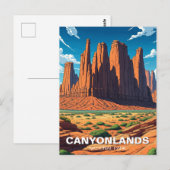 Moab Utah Canyonlands National Park naalden Briefkaart (Voorkant / Achterkant)