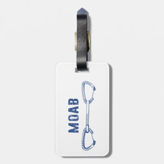 Moab Utah Climate Quickdraw Bagagelabel (Achterkant verticaal)