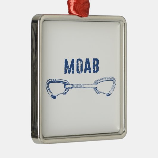 Moab Utah Climate Quickdraw Metalen Ornament (Rechts)