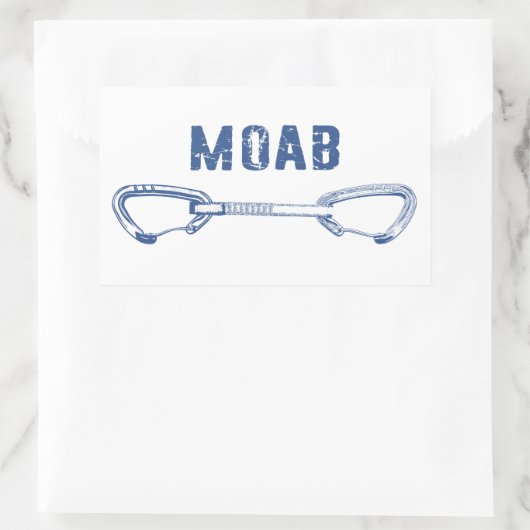 Moab Utah Climate Quickdraw Rechthoekige Sticker (Tas)