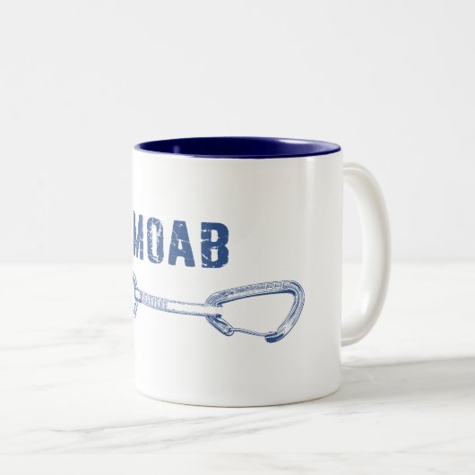 Moab Utah Climate Quickdraw Tweekleurige Koffiemok (Voorkant rechts)