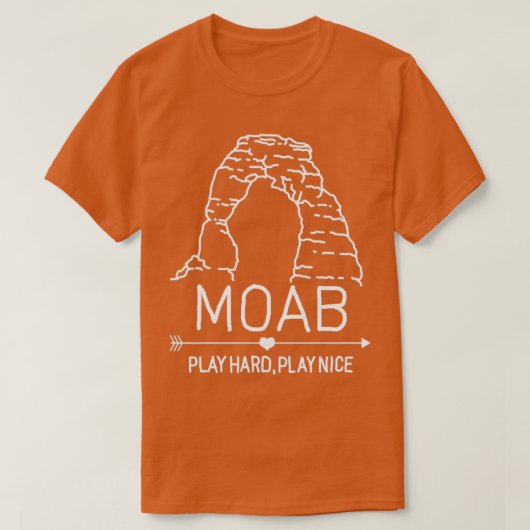 Moab Utah Delicate Arch White Ink for Black T-shirt (Design voorkant)