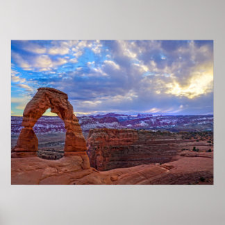 Moab Utah - Fijne boog - Poster