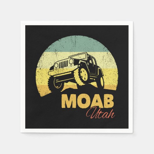Moab Utah Gift for Off Roading - Utah Souvenir 4x4 Servet (Voorkant)