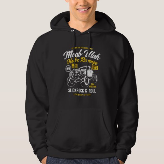 Moab Utah Hells Revenge 4x4  Verdrietig Sty Hoodie (Voorkant)