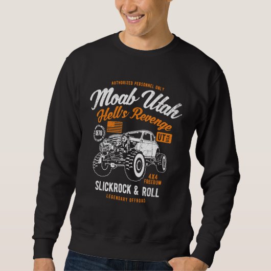 Moab Utah Hells Revenge 4x4 Verdrietig Sty Trui (Voorkant)