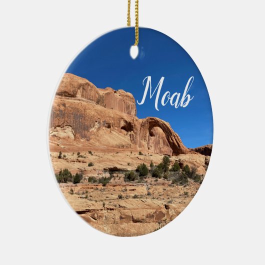 Moab Utah Kerstmis Keramisch Ornament (Rechts)