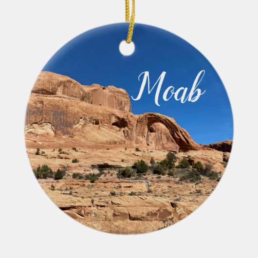Moab Utah Kerstmis Keramisch Ornament (Voorkant)