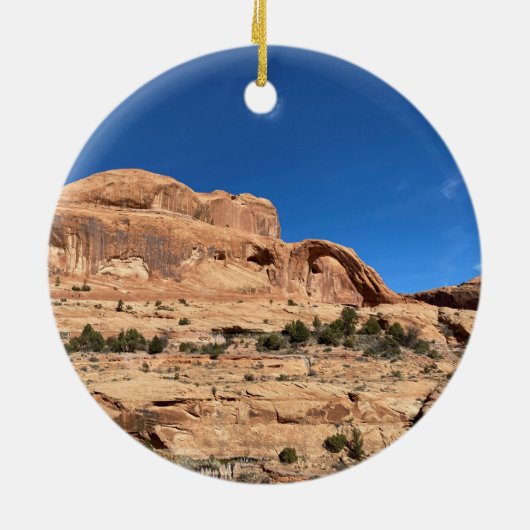 Moab Utah Kerstmis Keramisch Ornament (Achterkant)