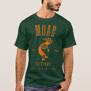 Moab Utah Kokopelli Souvenir Distress Design T-shirt