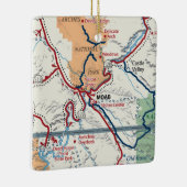Moab Utah Map Keramisch Ornament (Rechts)