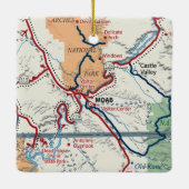 Moab Utah Map Keramisch Ornament (Achterkant)