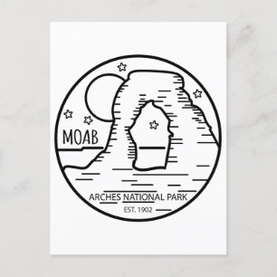 Moab Utah minimalistisch arsenavontuur Briefkaart