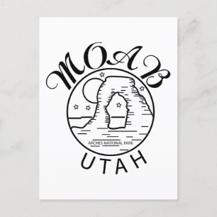 Moab Utah minimalistisch arsenavontuur Briefkaart