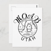 Moab Utah  minimalistisch arsenavontuur Briefkaart (Voorkant / Achterkant)
