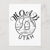 Moab Utah  minimalistisch arsenavontuur Briefkaart (Voorkant)