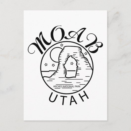 Moab Utah  minimalistisch arsenavontuur Briefkaart (Voorkant)