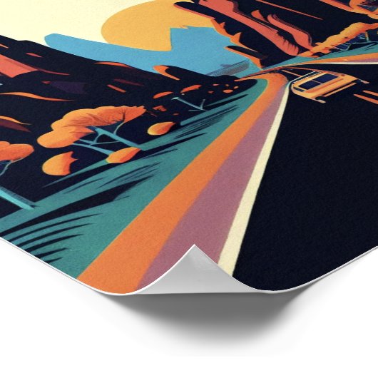 Moab Utah minimalistisch  kunstPoster Poster (Hoek)