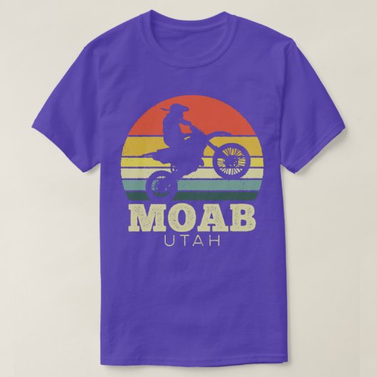 Moab Utah Motorfiets Zonsondergang T-shirt (Design voorkant)