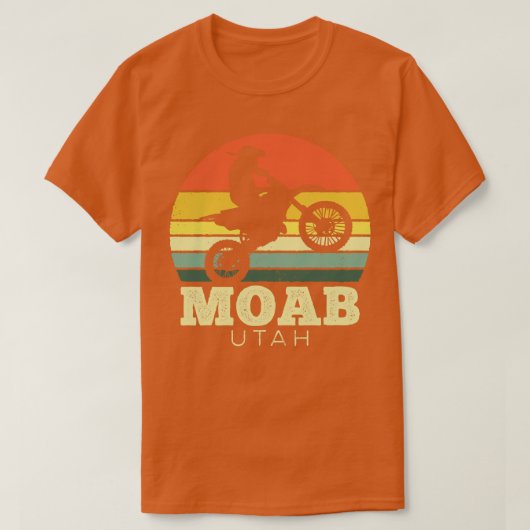 Moab Utah Motorfiets  Zonsondergang T-shirt (Design voorkant)