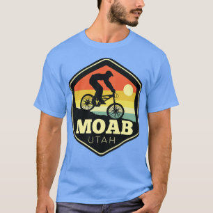 Moab Utah Mountain Bike Sunset Hexagon T-shirt