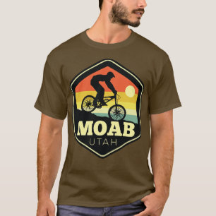 Moab Utah Mountain Bike Sunset Hexagon T-shirt