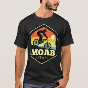 Moab Utah Mountain Bike Sunset Hexagon T-shirt