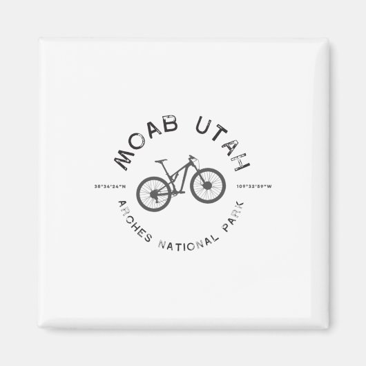 Moab Utah Mountain Biking T  Magneet (Voorkant)