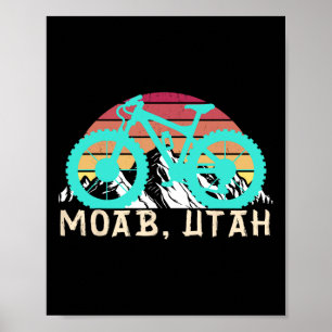 Moab Utah Mountainbike voor wandelen mountainbiken Poster