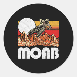 Moab Utah Mountainbiken Vintage Retro 80s Sfeer G Ronde Sticker