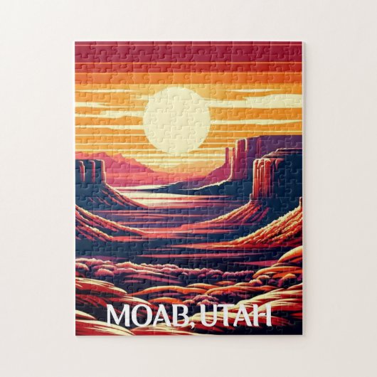 Moab Utah Nationale Parken Sunset Souvenir Gift Legpuzzel (Verticaal)