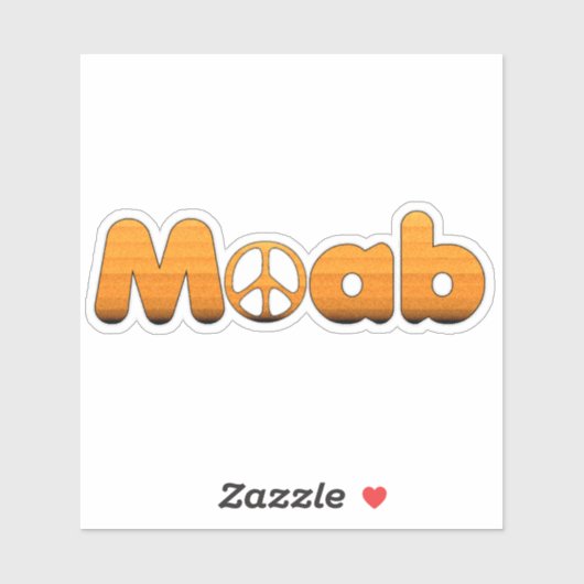 Moab Utah Peace Sticker (Vel)