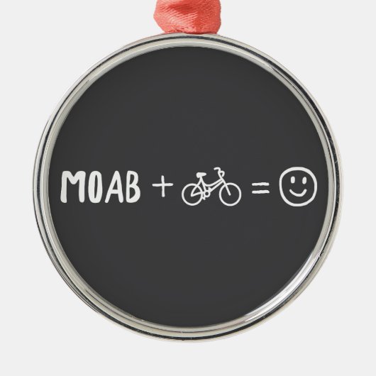 Moab Utah Plus Bikes Makes You Happy Metalen Ornament (Voorkant)