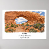Moab Utah Poster, Aquarel, Op Maat Poster (Voorkant)